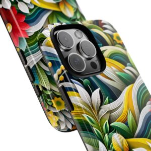 Floral Wavy Pattern Tough Cases