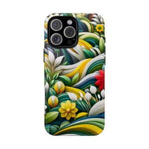Floral Wavy Pattern Tough Cases