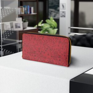 Zipper Wallet - Flower Patch Red