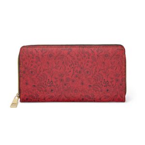 Zipper Wallet - Flower Patch Red