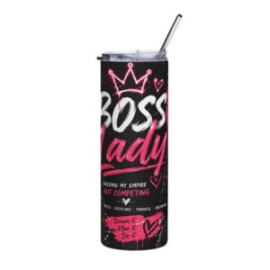 Boss Lady | Pink Crown Tumbler – 20oz